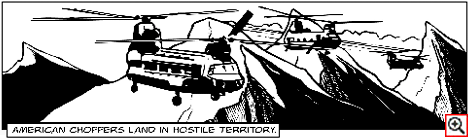 Army choppers land in hostile territory