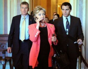 Hillary clinton on phone regarding Egypt