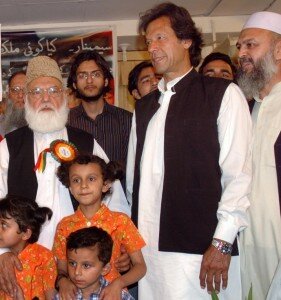 Imran Khan and Qazi Hussain Ahmed