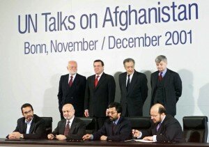 Agreement Reached At Afghanistan Talks in Bonn In the name of peace today 11 years later Afghanistan is in a far worse situation and over a million killed across the Durand Line