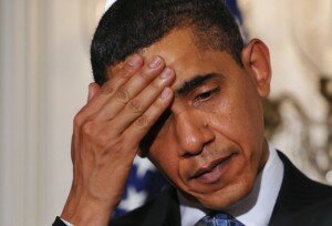 obama in dejection What is worrying Obama, is anybody's guess!