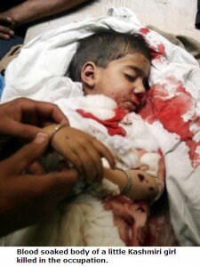 21-05-04 Blood soaked body of a minor Kashmiri girl killed i A three year old girl killed for her terrorist activities?