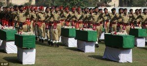 NATO attack funeral of 24 Funeral service of 24 killed in NATO attack on Pakistan Border Post